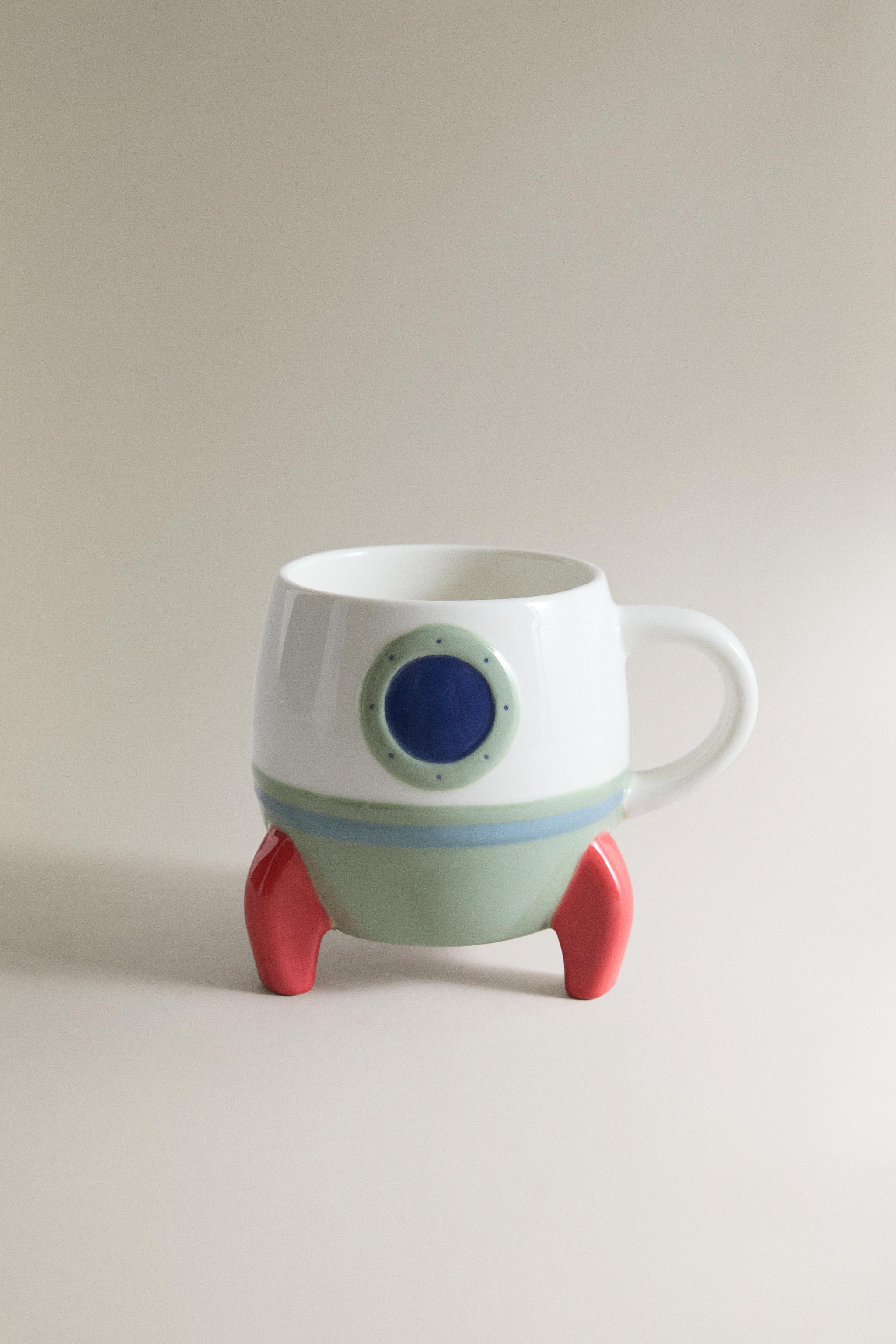 TASSE ENFANT VAISSEAU SPATIAL EN GRÈS